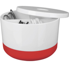 Boîte de rangement pour accessoires de salle de bain avec couvercle