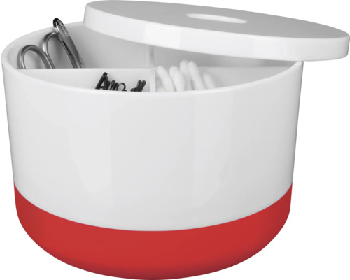 Boîte de rangement pour accessoires de salle de bain avec couvercle