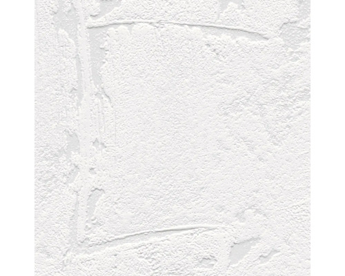 Weisse Relief-Tapete mit Putzstruktur