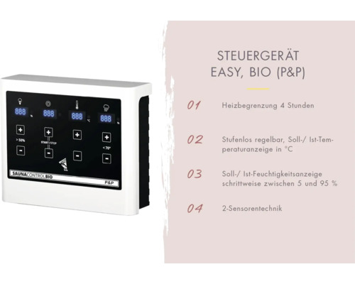 Saunasteuergerät mit Digitalanzeige