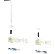 Kit de montage de connecteur de meubles avec clé Allen, vis et pièces en plastique