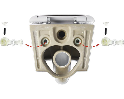 Matériel de fixation pour toilettes