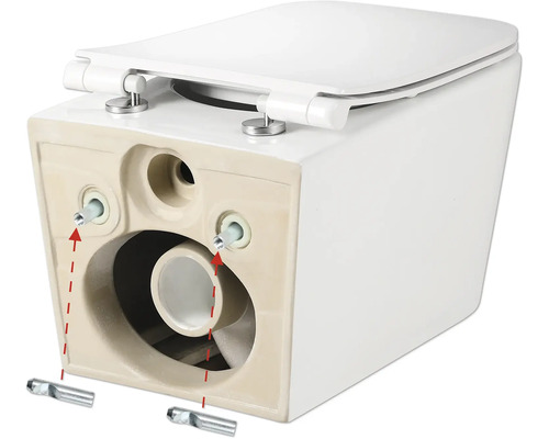 WC suspendu avec matériel de fixation pour l''installation