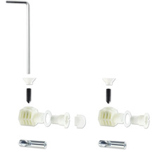 Kit d''installation pour articles sanitaires avec vis et clé Allen