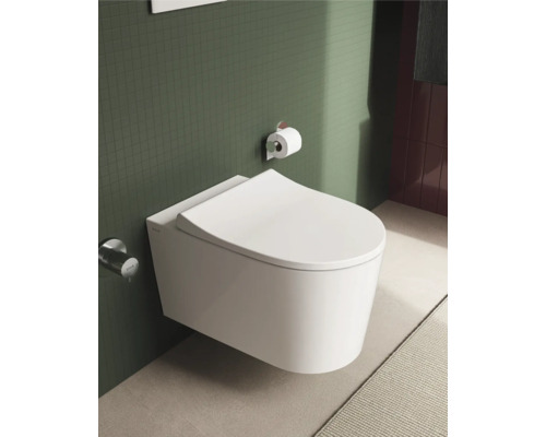 WC suspendu en céramique dans la salle de bain