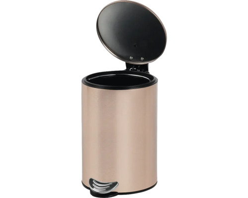 Poubelle à pédale avec couvercle ouvert