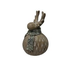 Figurine décorative élan avec écharpe