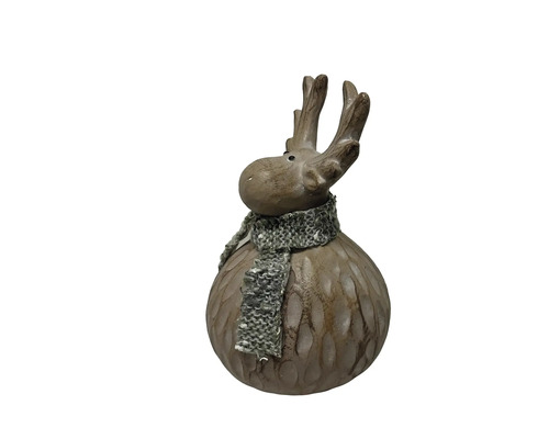 Figurine décorative élan avec écharpe