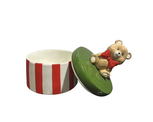 Dekoratives Gefäß mit Bärenmotiv für die Aufbewahrung