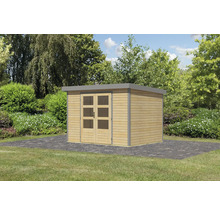 Holzgartenhaus mit Doppeltür im Garten