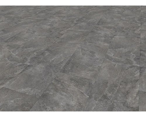 Revêtement de sol posé avec décor en pierre