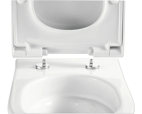 Couvercle de toilette ouvert en céramique sanitaire