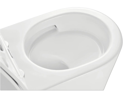 Gros plan de toilettes blanches sans bride