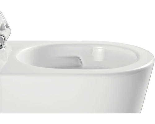 Gros plan de toilettes blanches