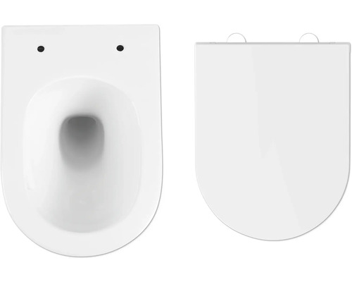 Wand-Tiefspül-WC mit WC-Sitz