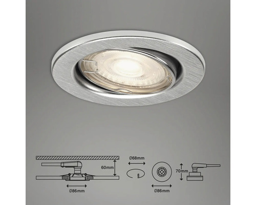 Einbaustrahler mit Maßangaben