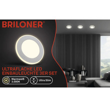 Spot LED encastrable plat en lot de 3 pour l''intérieur