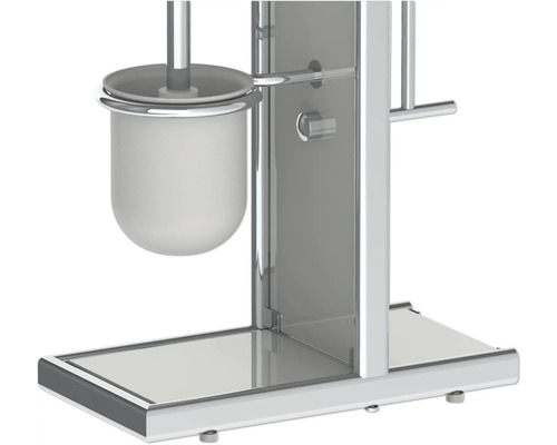 Ensemble brosse WC avec récipient et support
