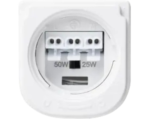 Anschlussdose mit Leistungsoptionen 25 Watt und 50 Watt