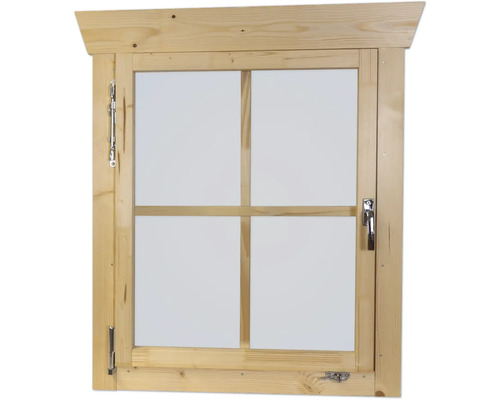 Holzfenster mit Glaseinsatz und Sprossen