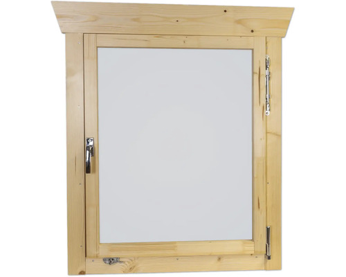 Fenêtre en bois avec ferrures