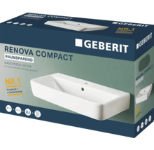 Emballage d''un lavabo Geberit Renova Compact de 60 centimètres de large