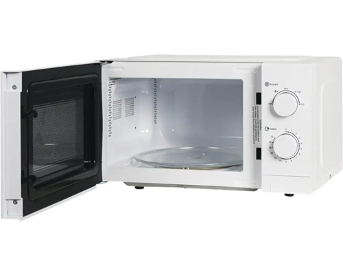 Micro-ondes ouvert avec plateau tournant