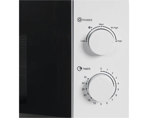 Gros plan d''un four à micro-ondes avec réglage de la puissance et de la durée