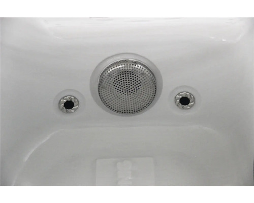 Vue détaillée des jets dans un bain à remous