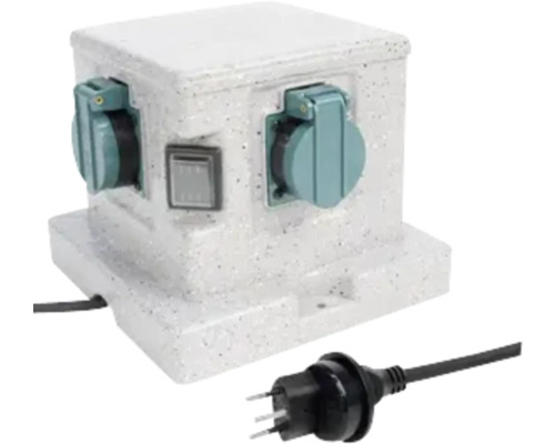 Prise de jardin avec plusieurs connexions et interrupteur