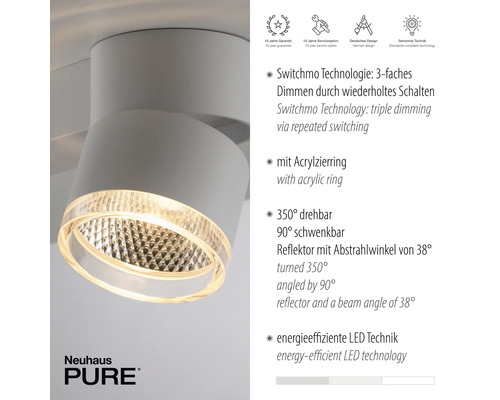 Neuhaus Pure Deckenleuchte mit LED Technik