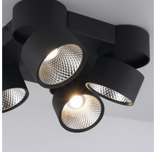 Schwarze Deckenleuchte mit vier Strahlern