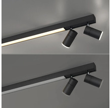 Deckenleuchte mit Strahlern und LED Lichtleiste