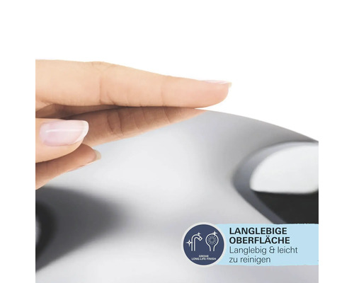 Symbole Grohe Long-Life Finish : Surface durable et facile à nettoyer