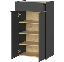 Armoire avec tiroir, portes et étagères