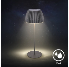 Graue LED-Tischleuchte mit Schutzart IP44