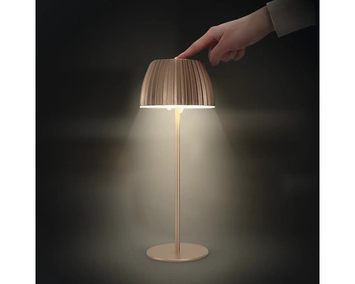 Dekorative Tischleuchte mit Berührungssensor und Licht.