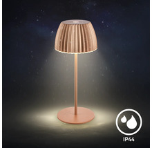 Dekorative Tischleuchte mit Lampenschirm und Schutzart IP44.