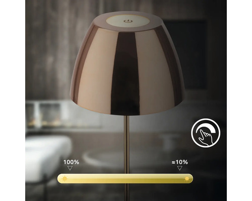 Tischleuchte mit Touchdimmer zur Einstellung der Lichtintensität