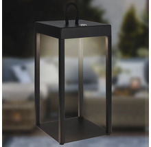 Schwarze, rechteckige LED-Tischleuchte mit Tragegriff