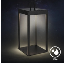 Dekorative schwarze Gartenleuchte mit Tragegriff