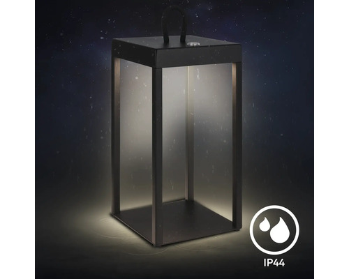 Dekorative schwarze Gartenleuchte mit Tragegriff