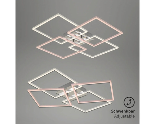 Verstellbare Deckenleuchte mit quadratischen Elementen