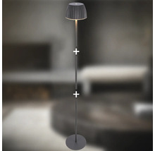 Stehleuchte mit Lampenschirm und rundem Sockel für den Innenbereich