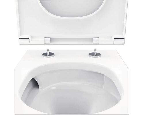 Gros plan de toilettes blanches avec couvercle ouvert