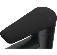 Mitigeur de lavabo noir avec indicateurs de température