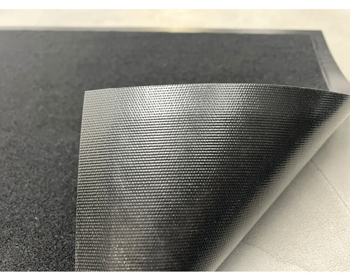 Tapis antidérapant noir avec surface structurée