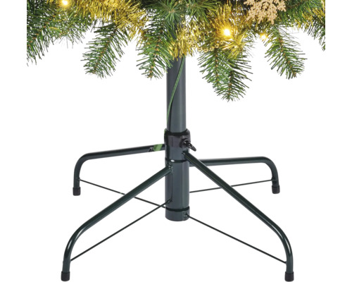 Support de sapin de Noël en métal avec arbre et décoration