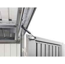 Gerätehaus biohort HighLine H2 Standardtür 275 x 195 cm silber-metallic