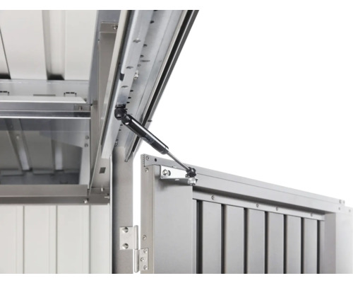 Vue détaillée d''un coffre avec ressort à gaz